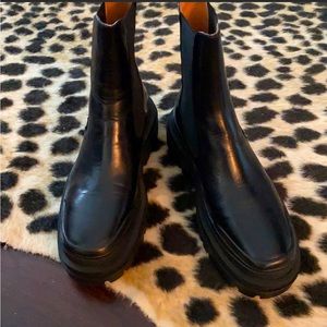 Zara Leather Lug Sole Boots